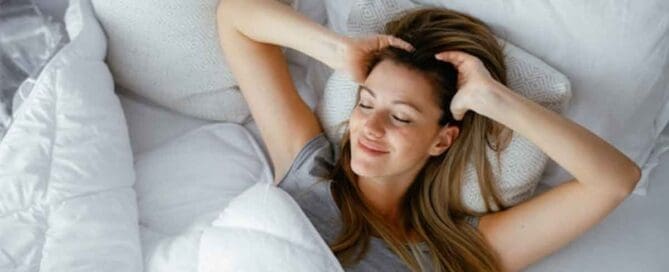 woman relaxing in bed