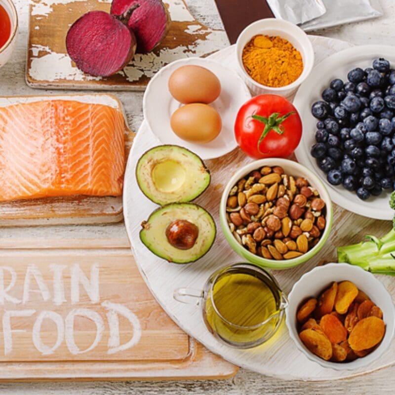 Different food in a plate