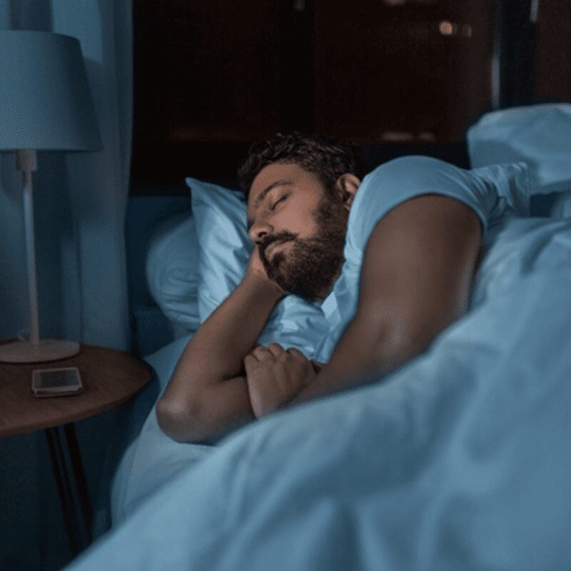 A man sleeping