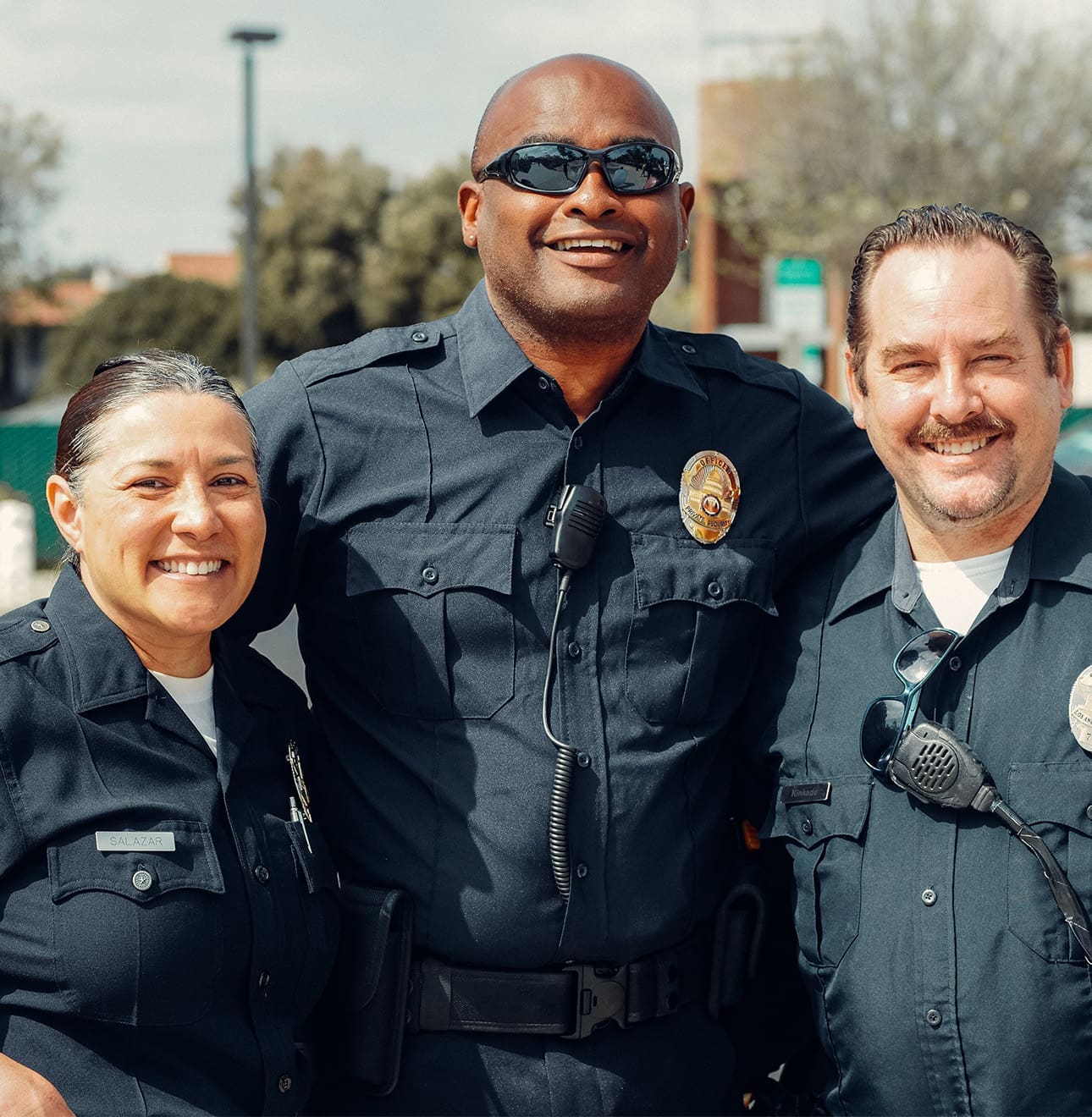 3 Happy Police Officers