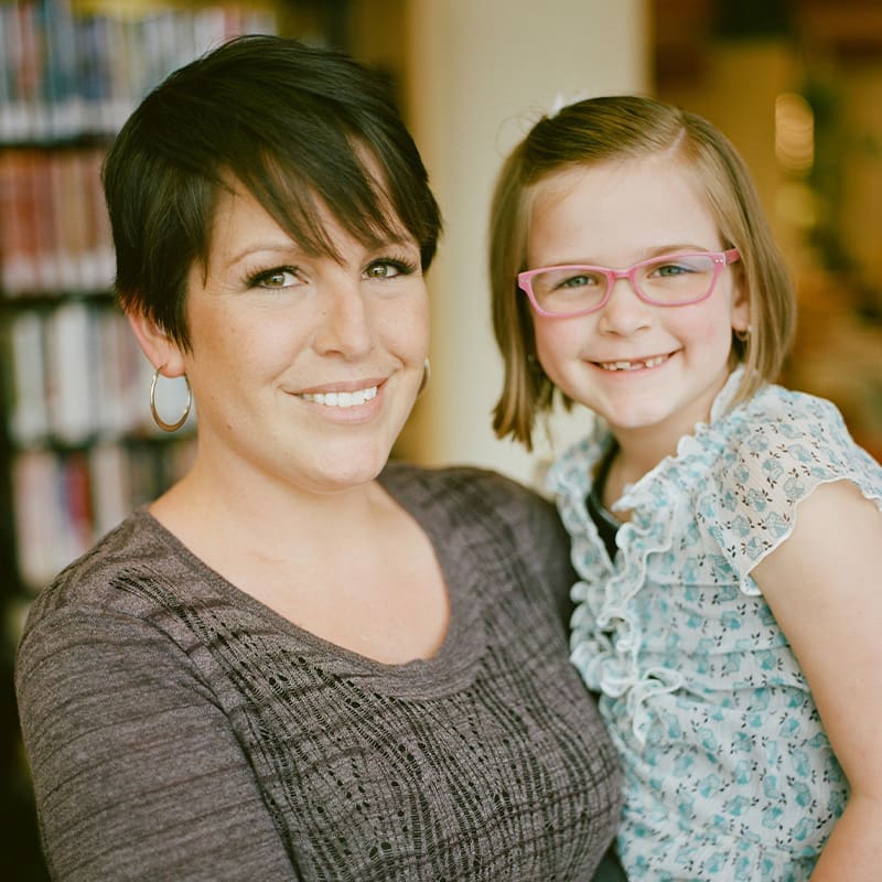 Mom & Daughter smiling