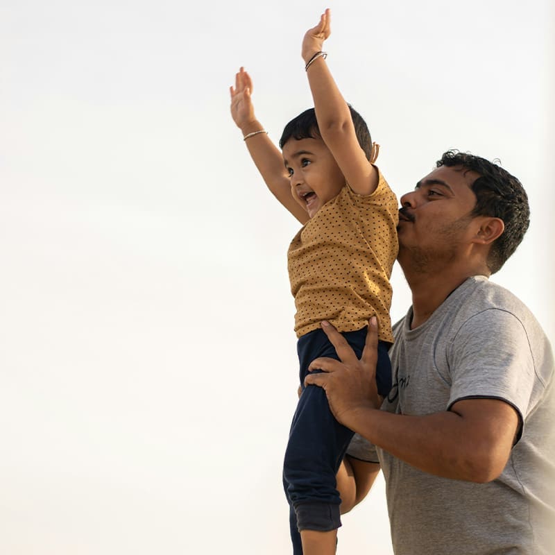 dad with daughter