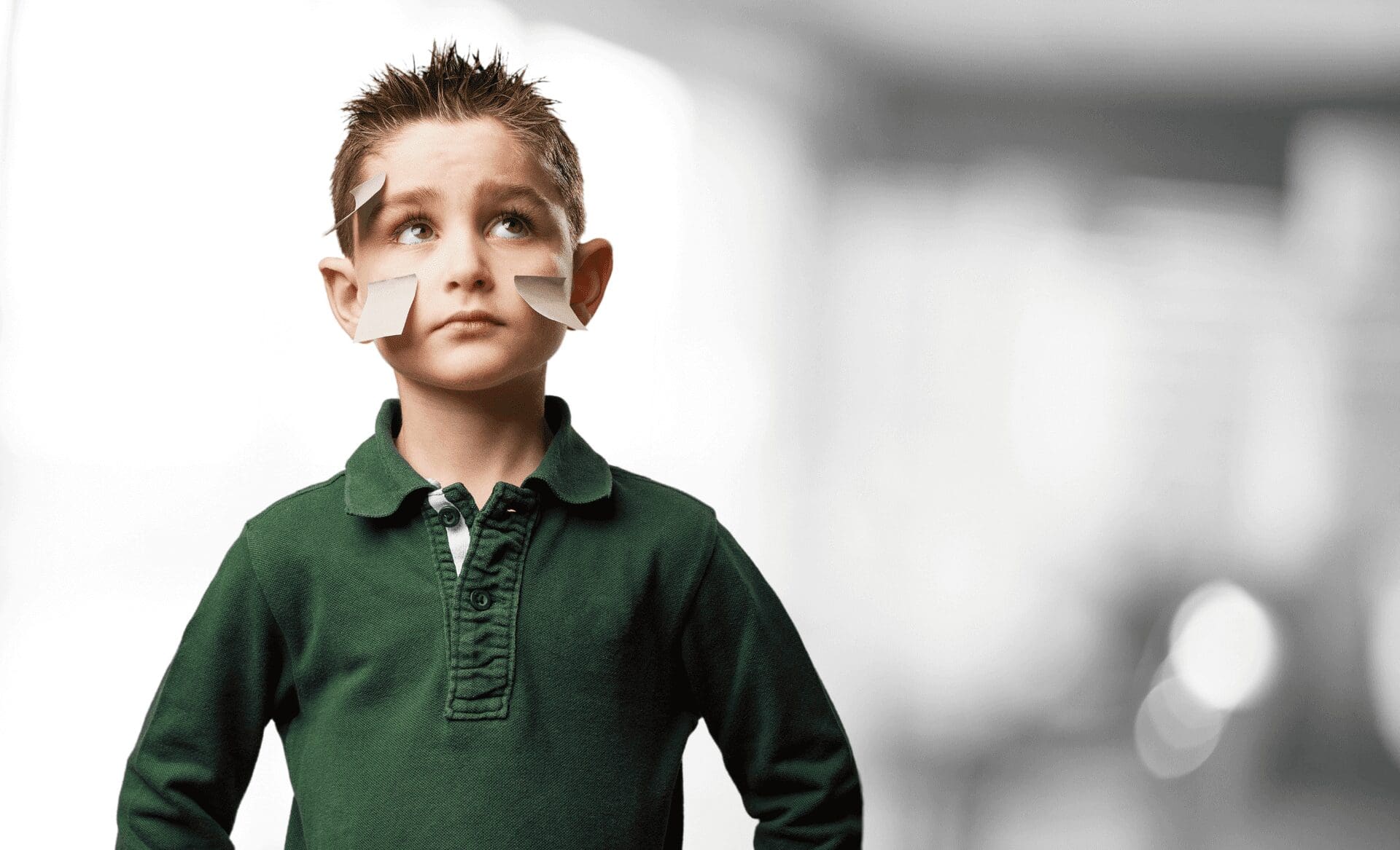 child-with-post-it-on-face adhd survivor kid