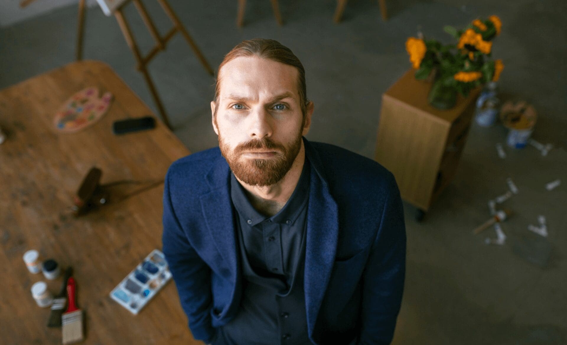 wondering does autism get worse with age, bearded man looks up